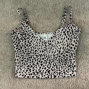 Cute never worn cheetah print cropped tank top